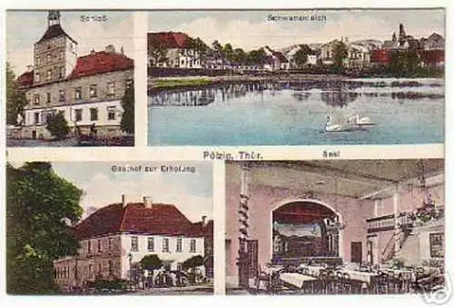 07826 Mehrbild-Ak Pölzig, Thür. Gasthof usw. 1933