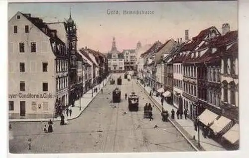 57161 Ak Gera Heinrichstrasse Conditorei & Café um 1910