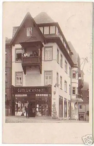 14363 Foto Ak Leutenberg Geschäftshaus 1909