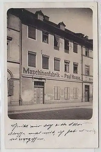 61965 Foto Ak Pössneck Maschinenfabrik Paul Haase 1909