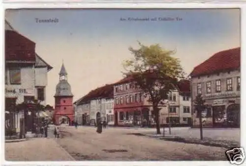 34117 Ak Tennstedt Am Schuhmarkt, Osthöfer Tor um 1900