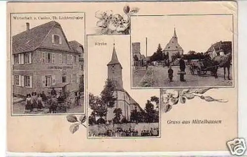 32907 Mehrbild Ak Gruss aus Mittelhausen 1916