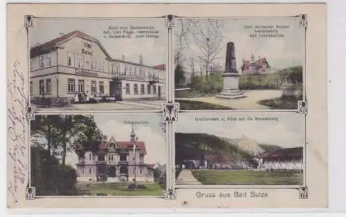 50823 Mehrbild Ak Gruß aus Bad Sulza Hotel zum Eschenbaum usw. 1910