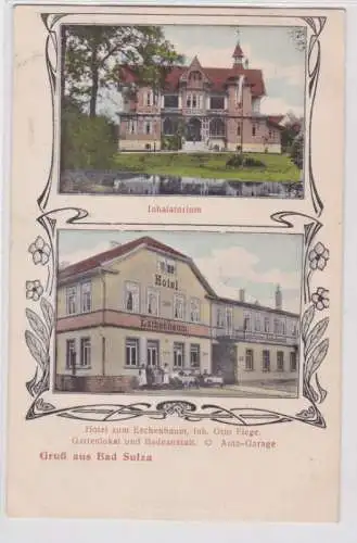 94760 AK Gruß aus Bad Sulza - Hotel zum Eschenbaum, Inh. Otto Fiege, Inhaltorium