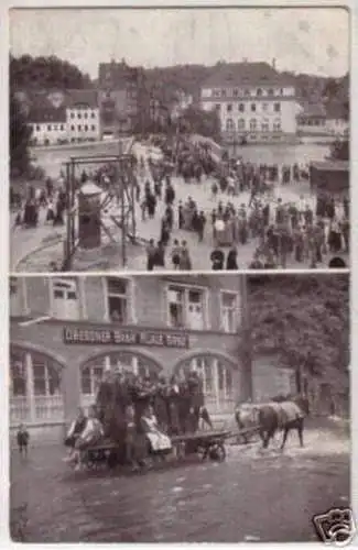 09015 Ak Greiz Hochwasser Katastrophe 1924