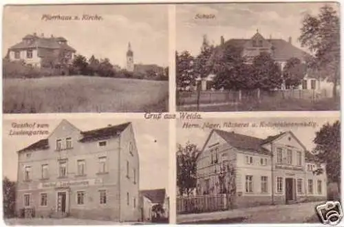 21853 Mehrbild Ak Gruß aus Weida Thür. 1918