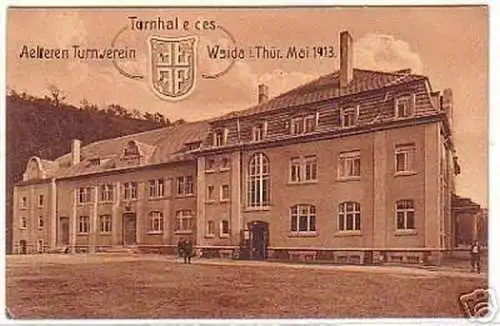 07813 Ak Waida i. Thür. Turnhalle 1913