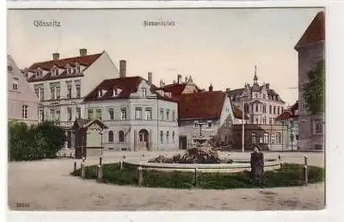 41127 Ak Gössnitz Bismarckplatz 1907