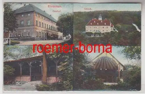 78711 Mehrbild Ak Ehrenhain Gasthof, Schloß, Konzertgarten 1913