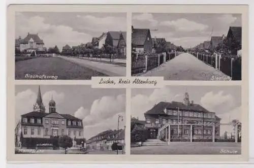 77682Mehrbild Ak Lucka Kreis Altenburg Bischofsweg usw. um 1940