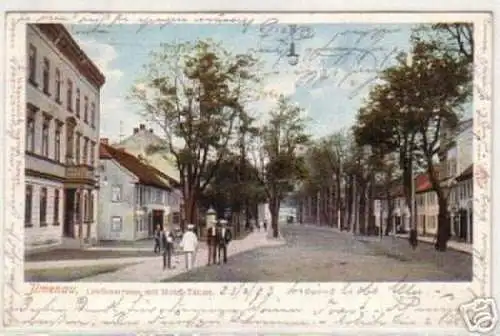 14100 Ak Ilmenau Lindenstraße mit Hotel Tanne 1903