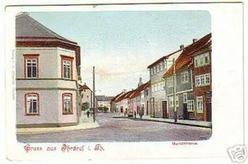 13999 Ak Gruß aus Ohrdruf in Th. Marktstrasse um 1900