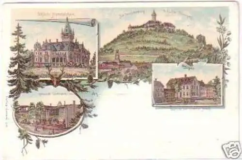 29156 Ak Lithographie Schloss Hummelshain 1897