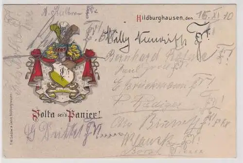 46924 Studentika Ak Hildburghausen !Volta sei´s Panier!' 1910