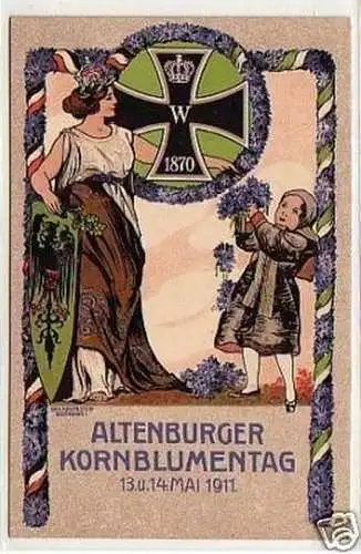 21968 Ak Altenburger Kornblumentag 13.-14.Mai 1911