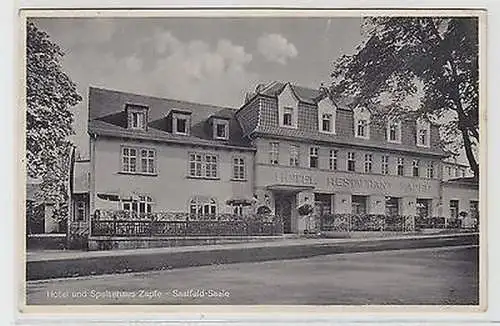 64842 Ak Saalfeld Saale Hotel und Speisehaus Zapfe 1935