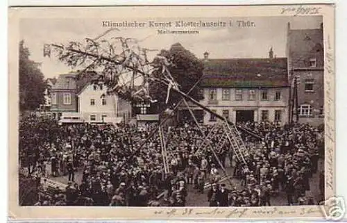 01183 Ak Klosterlausnitz in Thür. Maibaumsetzen 1931