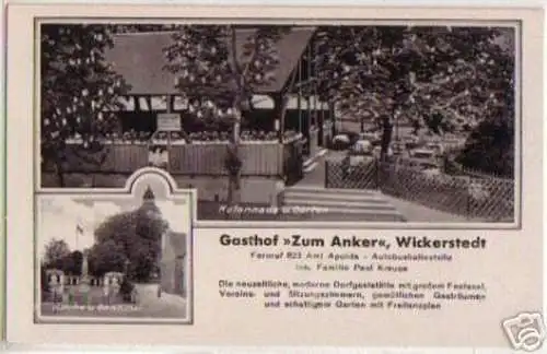 15717 Ak Wickerstedt Gasthof "Zum Anker" um 1940