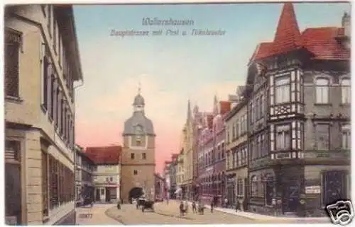 23453 Ak Waltershausen Hauptstraße mit Post 1910