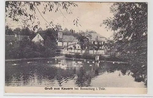 61836 ak Gruß aus Kauern bei Ronneburg in Thüringen 1929