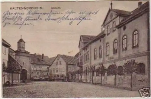 14647 Ak Kaltennordheim Altmarkt mit Rathaus 1917