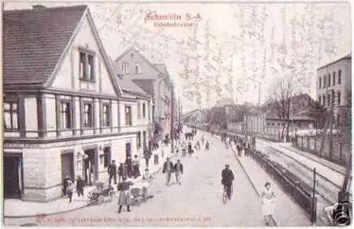 00320 Ak Schmölln S.-A. Bahnhofstraße 1909