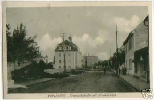 15668 Ak Buttstädt Bismarckstraße mit Krankenhaus 1920