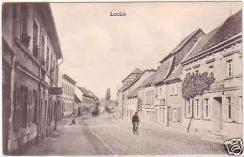 23499 Ak Lucka S.-A. Strassenansicht um 1910