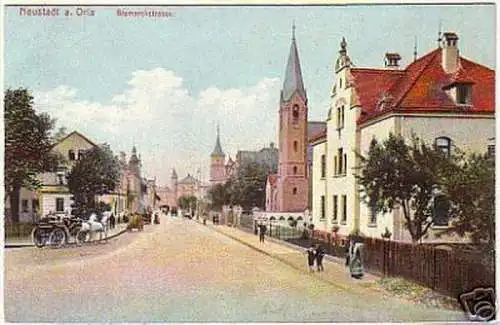 15968 Ak Neustadt a.Orla Bismarckstrasse um 1910