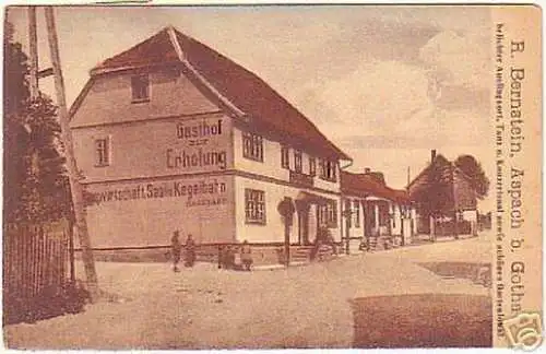 15958 Ak Aspach bei Gotha Gasthof zur Erholung 1923