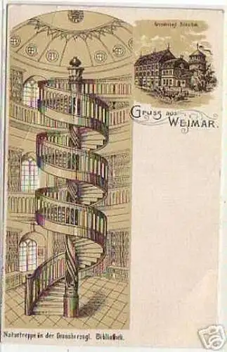 11225 Ak Lithographie Gruss aus Weimar 1911