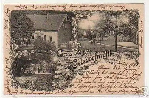 10340 Ak Gruß von der Oelsdorfmühle bei Köstritz 1901