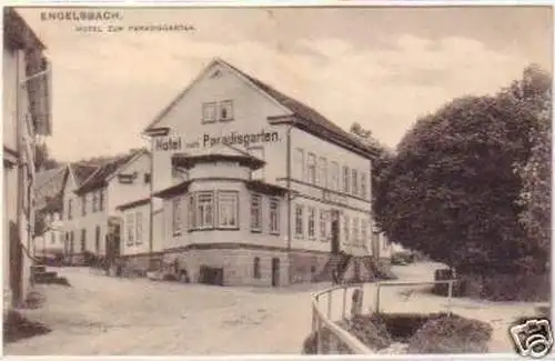 20051 Ak Engelsbach Hotel zum Paradisgarten 1909