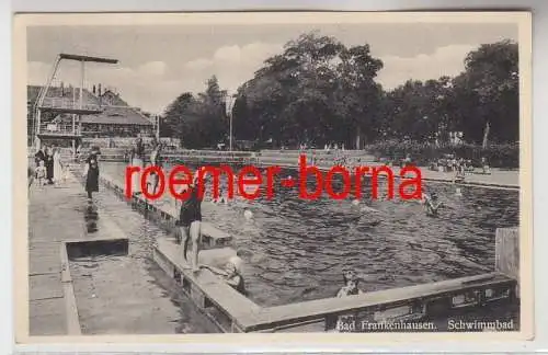 68881 Ak Bad Frankenhausen Schwimmbad um 1940