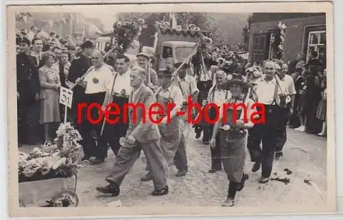 80203 Foto Gössnitz Festumzug Heimatfest ? um 1950