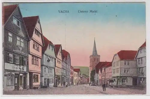 90976 Ak Vacha unterer Markt mit Geschäften 1925