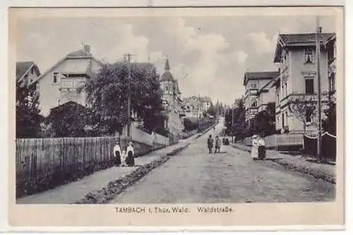 43930 Ak Tambach im Thüringer Wald Waldstraße um 1920