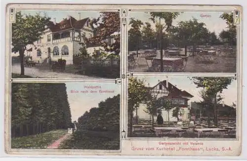 76931 Mehrbild Ak Gruß vom Kurhotel 'Forsthaus' Lucka S.-A. 1911