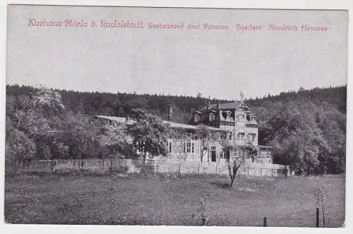 83576 AK Kurhaus Mörla bei Rudolstadt - Restaurant und Pension, Bes. F. Hennies