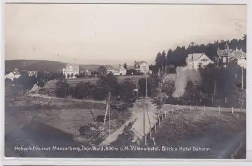 95393 Ak Höhenluftkurort Masserberg, Villenviertel, Blick vom Hotel Daheim 1928