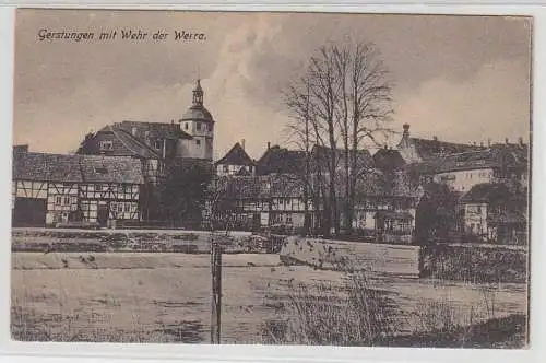 68170 Feldpost Ak Gerstungen mit Wehr der Werra 1941