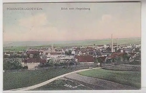 64917 Ak Pössneck Jüdewein Blick vom Hegelsberg 1910