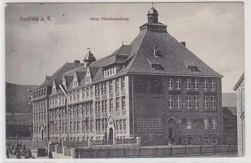 69889 Ak Saalfeld an der Saale neue Mädchenschule 1914