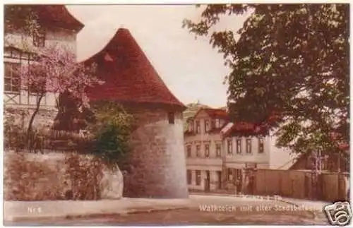 29421 Ak Kahla Walkteich mit Stadtbefestigung 1927