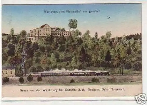 33043 Ak Gruß von der Wartburg bei Gössnitz 1917