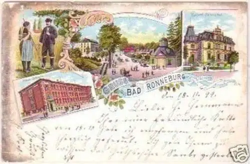 25494 Ak Lithographie Gruß aus Bad Ronneburg 1899