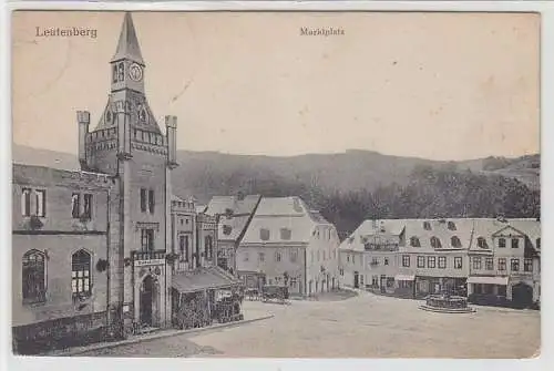 70527 Ak Leutenberg Marktplatz Ratskeller 1922