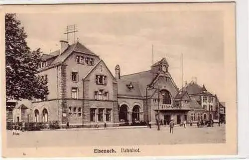 43113 Ak Eisenach Bahnhof um 1920