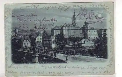 47336 Mondscheinkarte Greiz Stadtansicht 1900