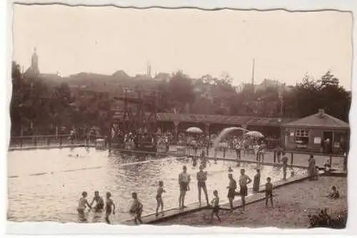 58057 Foto Ak Hermsdorf in Thüringen Schwimmbad 1932